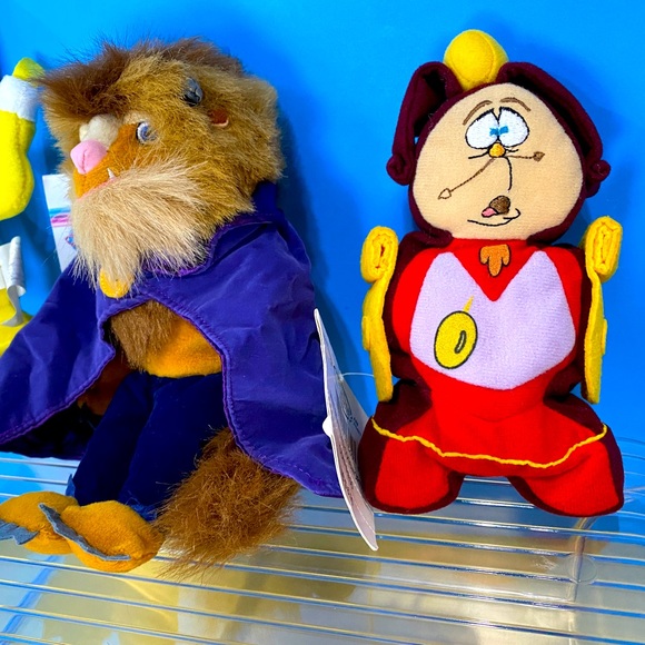 DISNEY EXCLUSIVE NWT VTG 90s BEAUTY AND THE BEAST BEAN BAG PLUSH COMPLETE SET/6 - Picture 5 of 16
